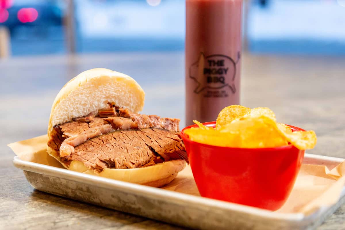 Sliced beef brisket
