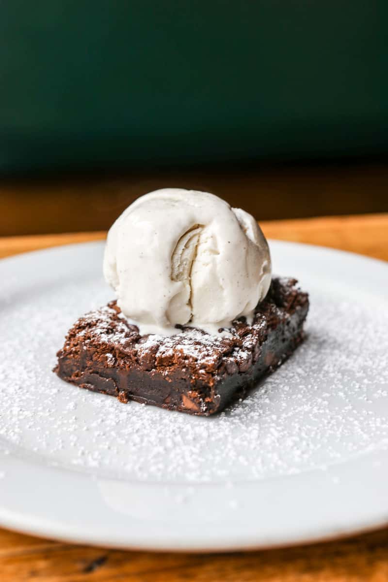 Chocolate Brownie & Vanilla Ice Cream - Atkins Park Restaurant