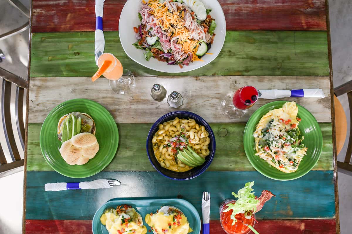 Multiple food dishes