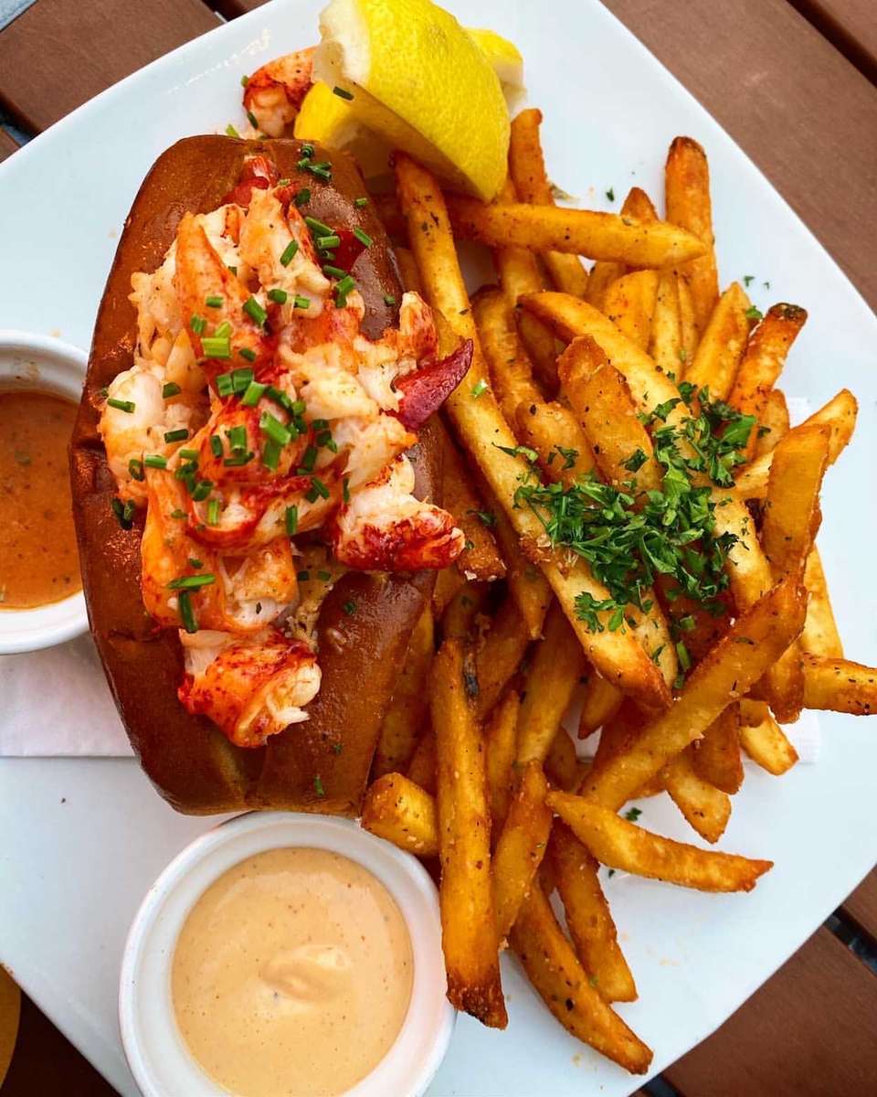 Lobster Roll with Cajun Fries