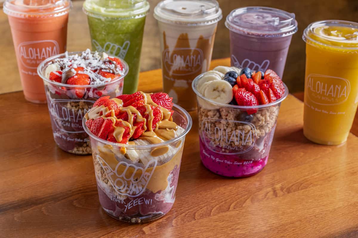 Menu - Alohana Acai Bowls - Açaí shop in CA