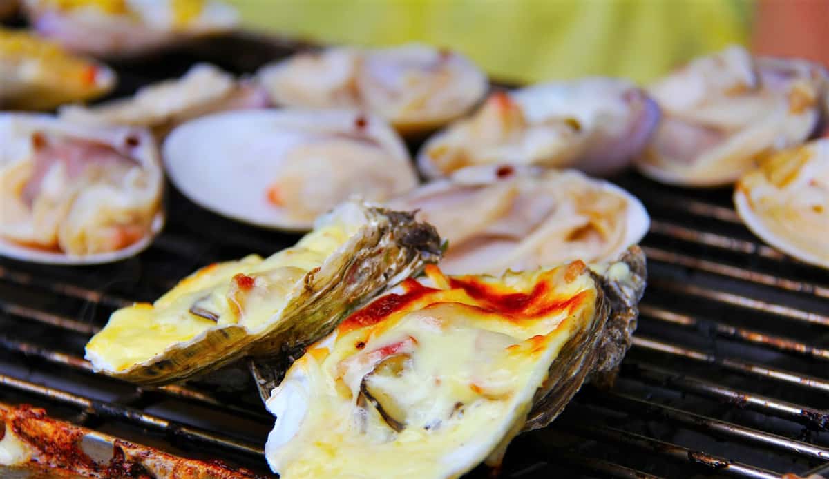Grilling shellfish