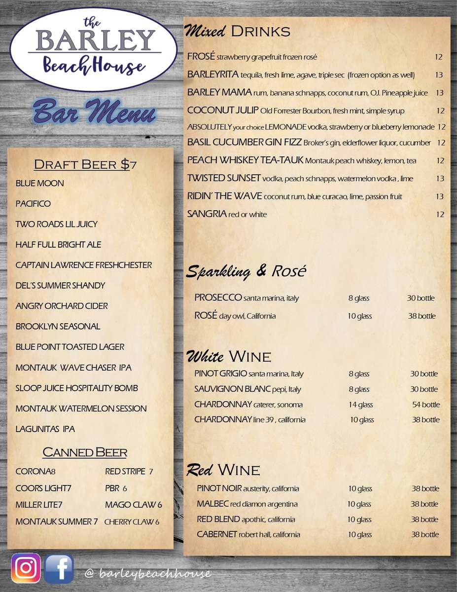 Drink Menu