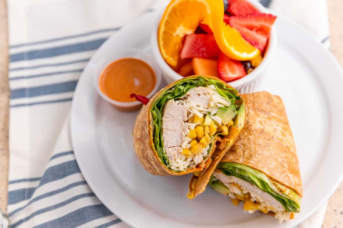 Chipotle Chicken Wrap Lunch Menu Kimmie's Coffee Cup Coffee Shop