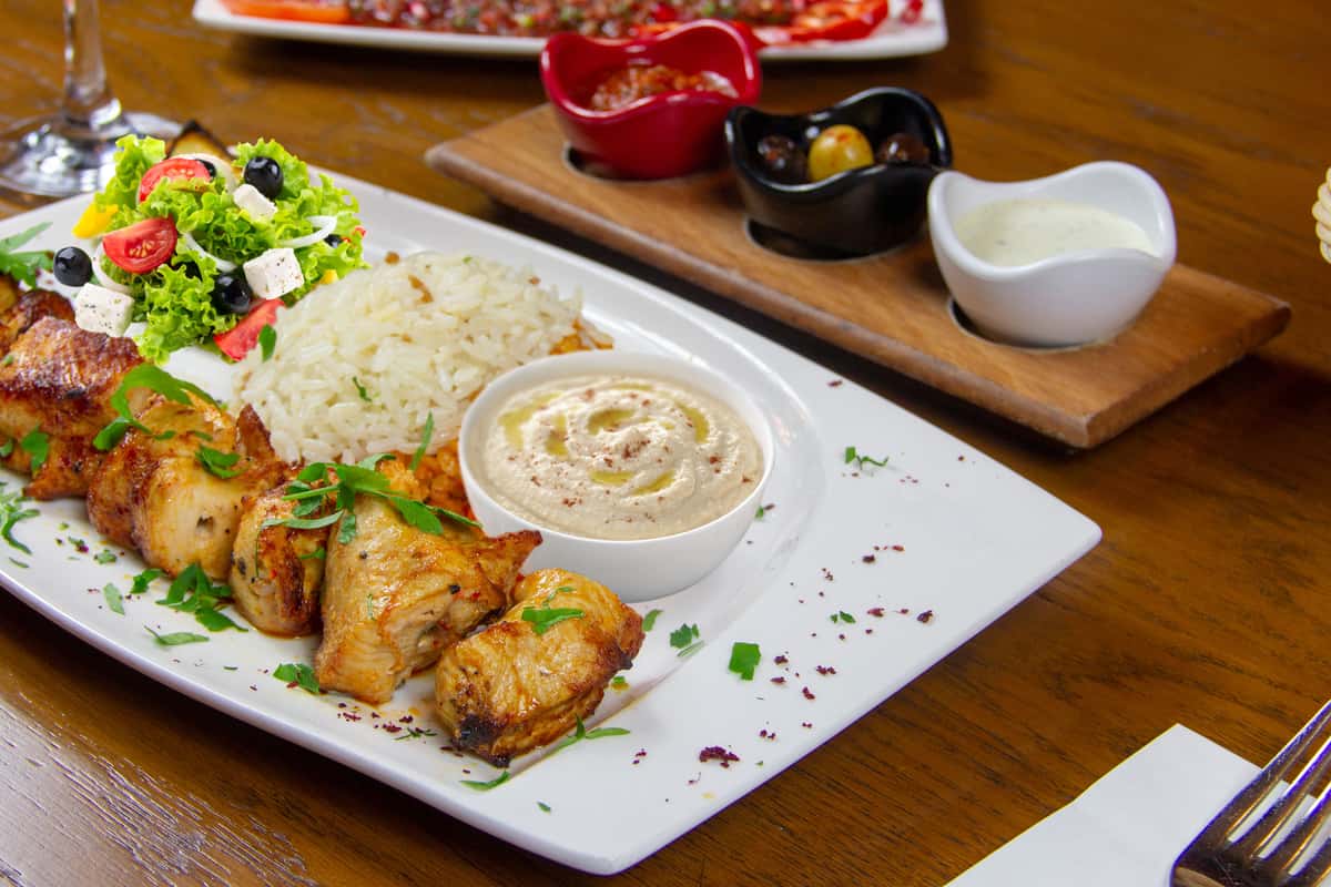 Chicken Sheesh Kebab Platter