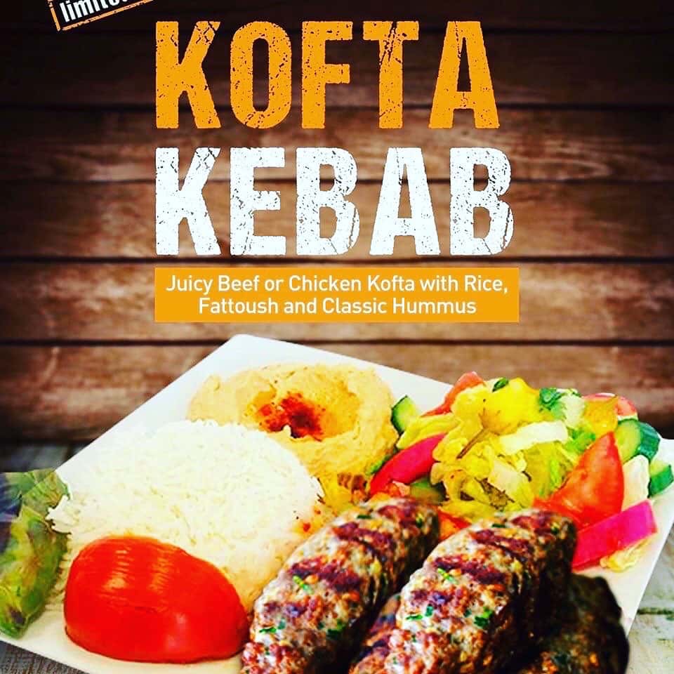 Beef Kofta Kebab Platter