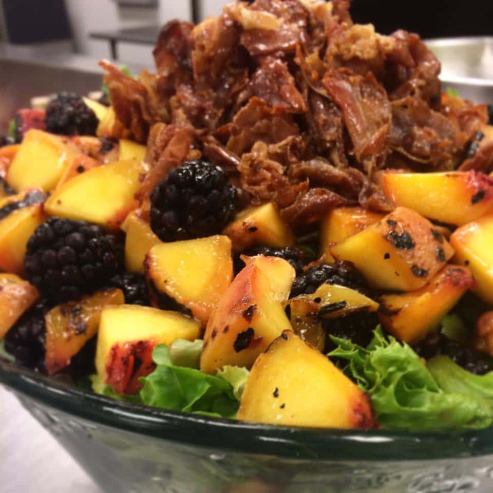 Grilled Peach & Blueberry Salad