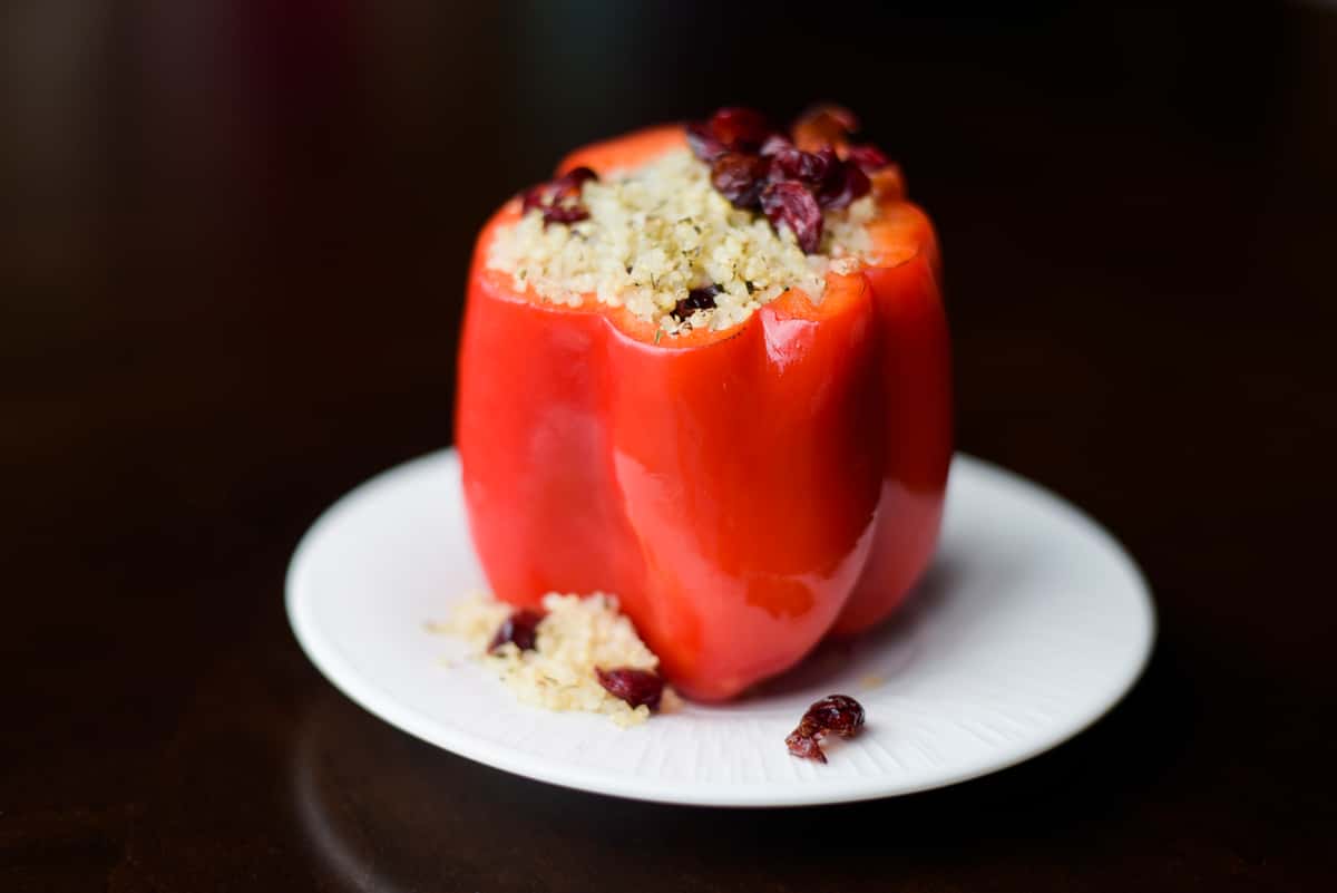 Veggie Stuffed Whole Pepper