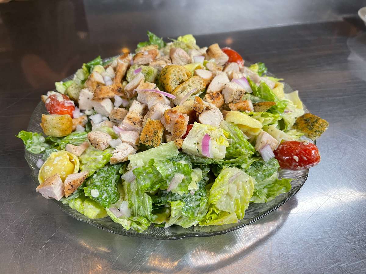 Chicken Tortellini Caesar Salad