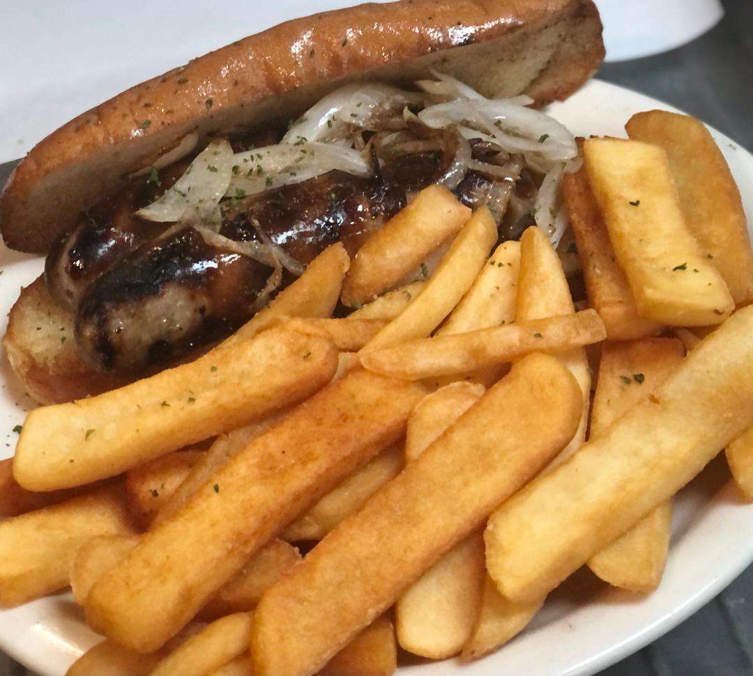 Banger Sausage Sandwich with Fries
