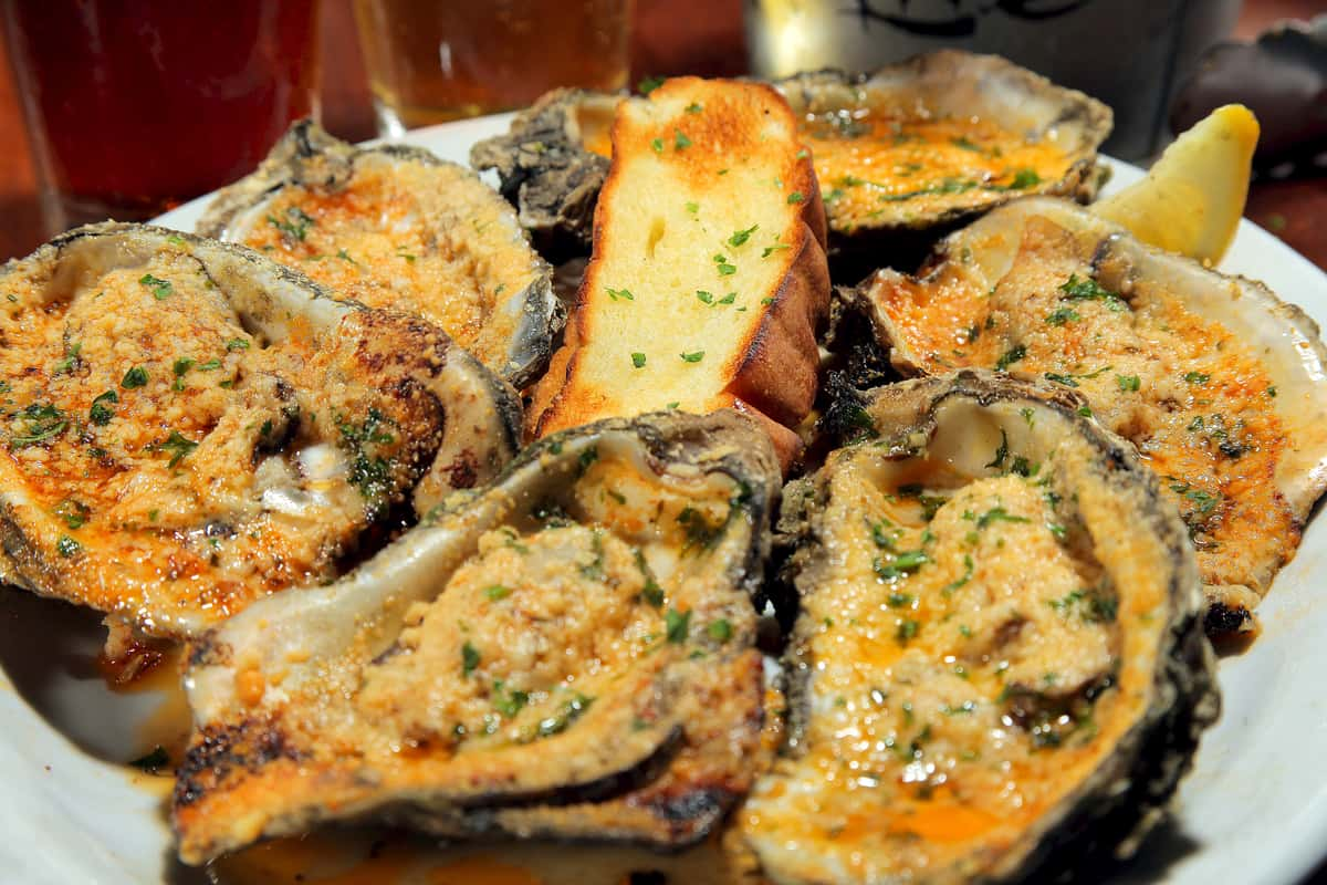 Grilled Garlic Parm Oysters Gluten Free Menu Salt Life Food Shack