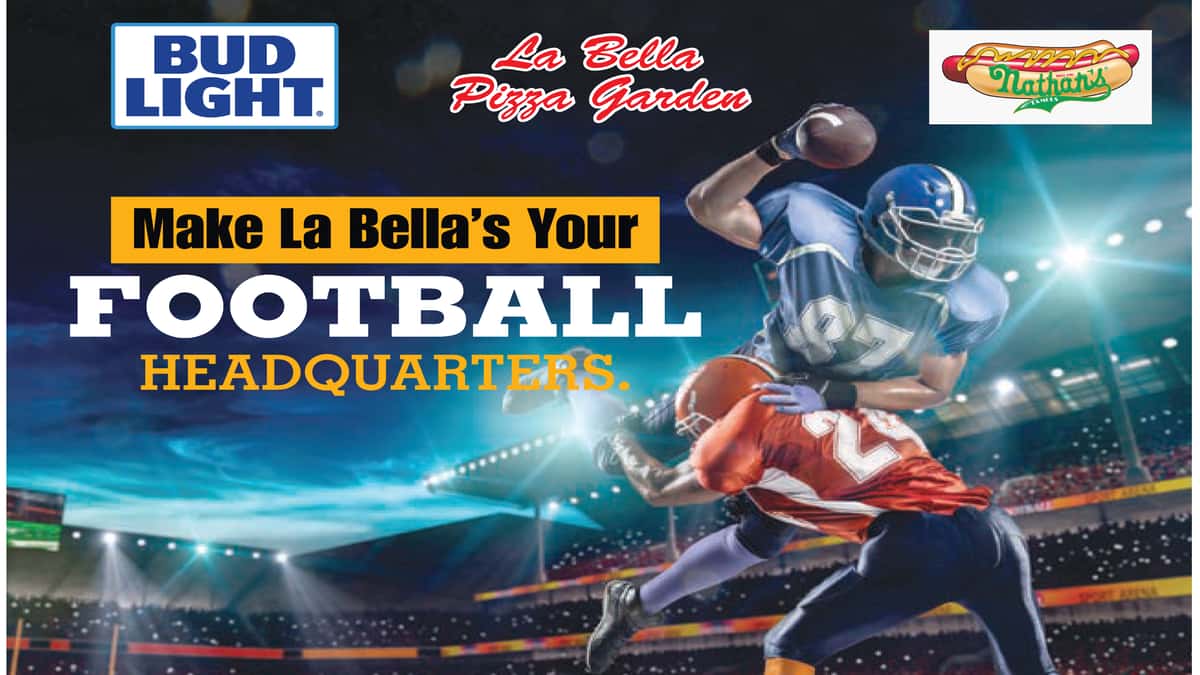 Make La Bella Pizza Your Football Headquarters