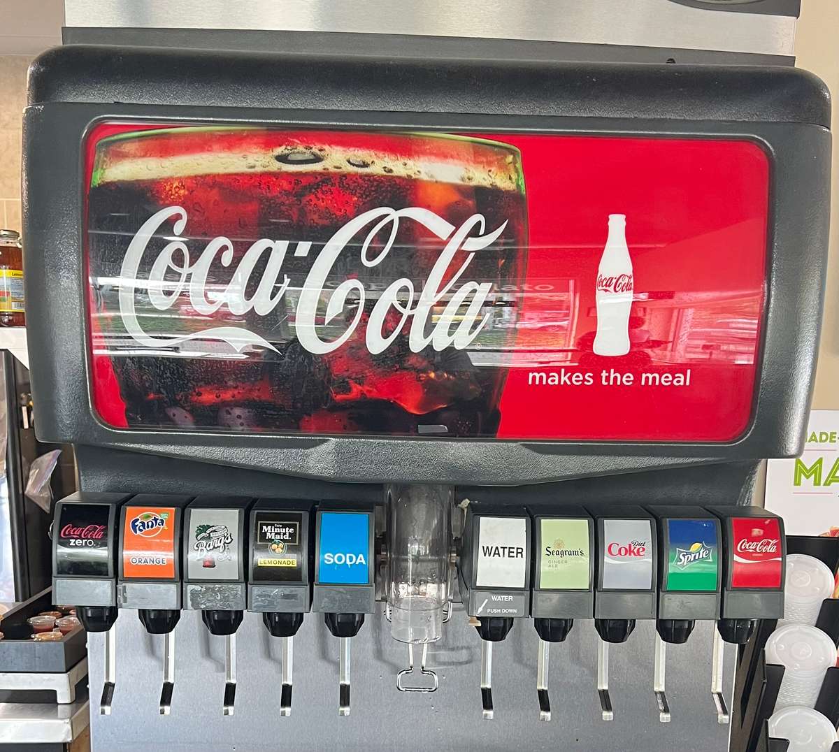 Fountain drink clearance machine