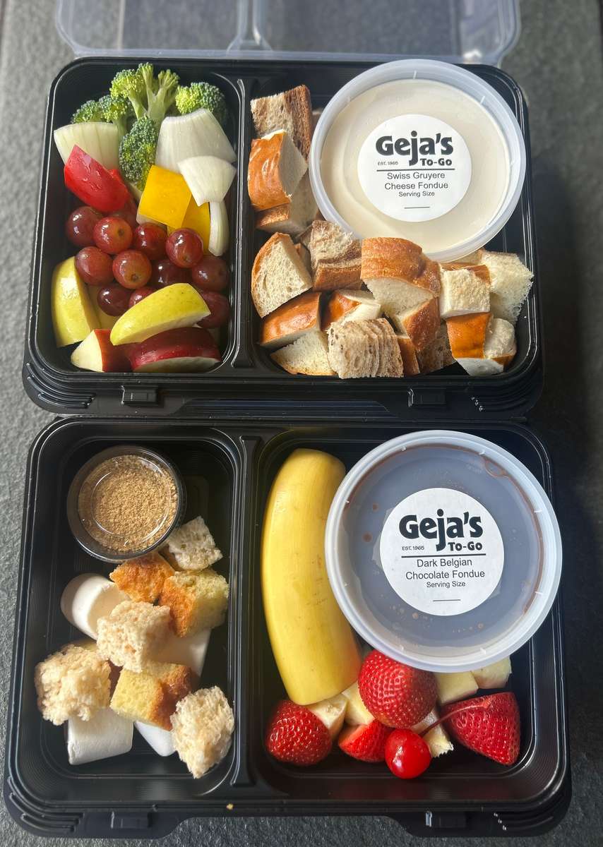 Cheese & Chocolate Fondue - Geja's Cafe - Fondue Restaurant in