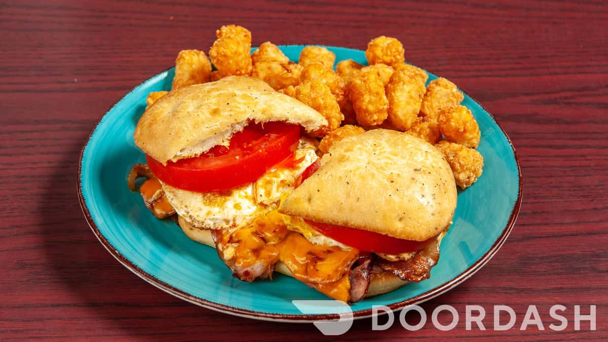sandwich and fries
