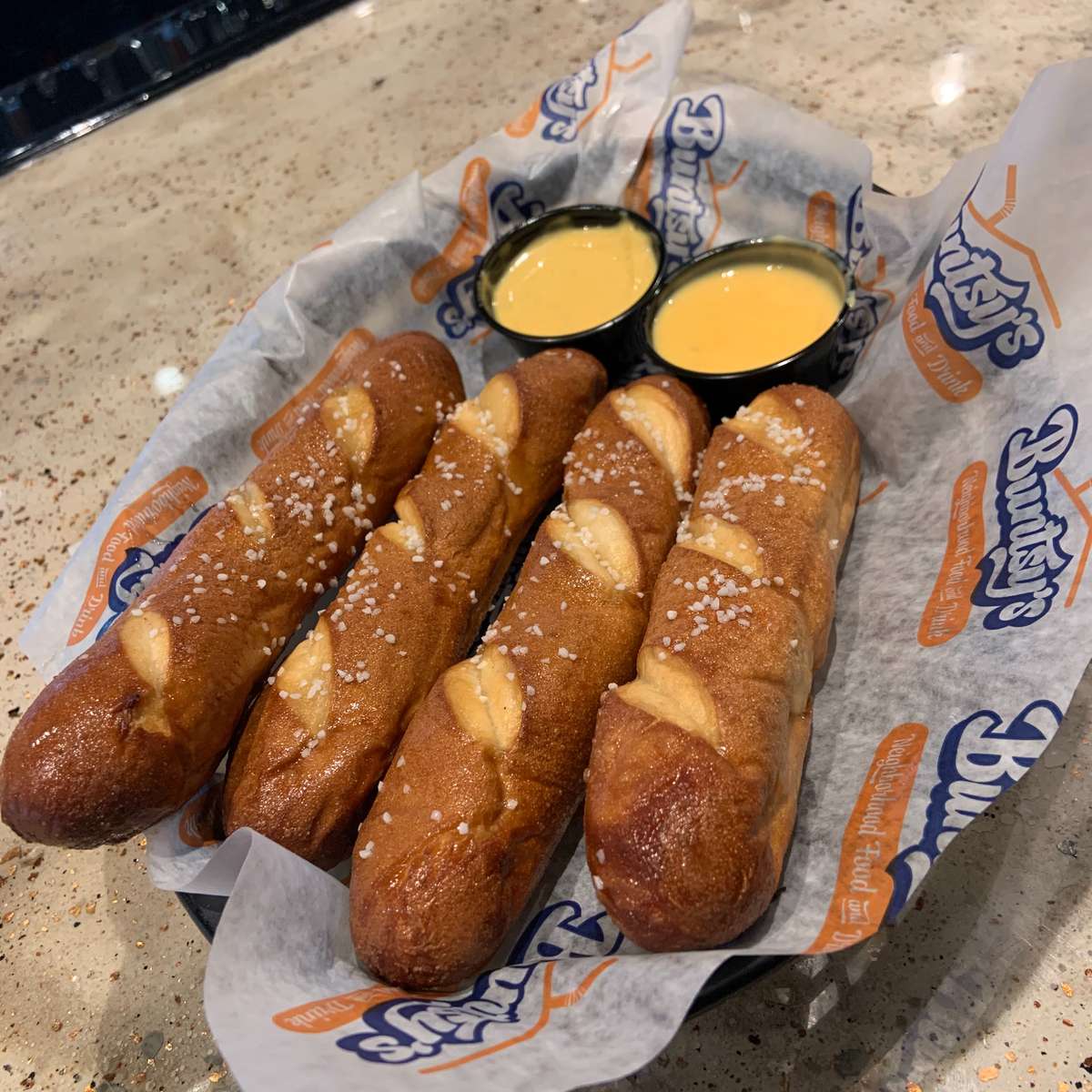 BUTTERY BAKED JUMBO PRETZELS