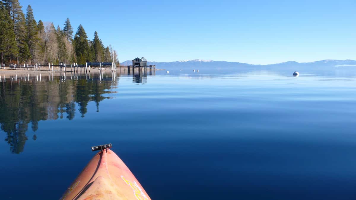 kayak lake tahoe spring