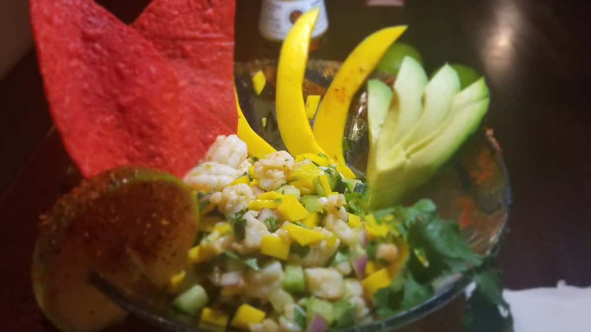 Mango Ceviche Tostada