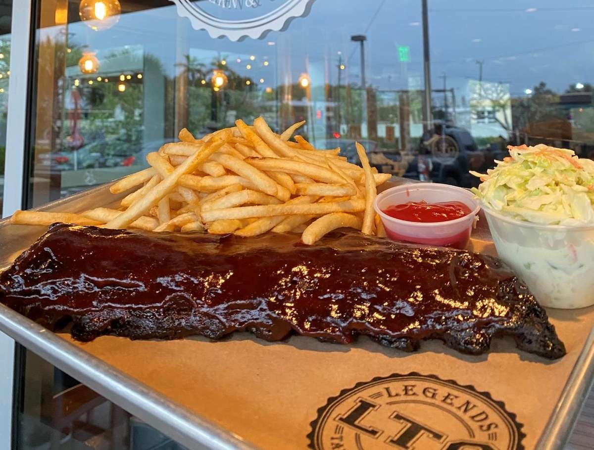 rack of ribs with fries