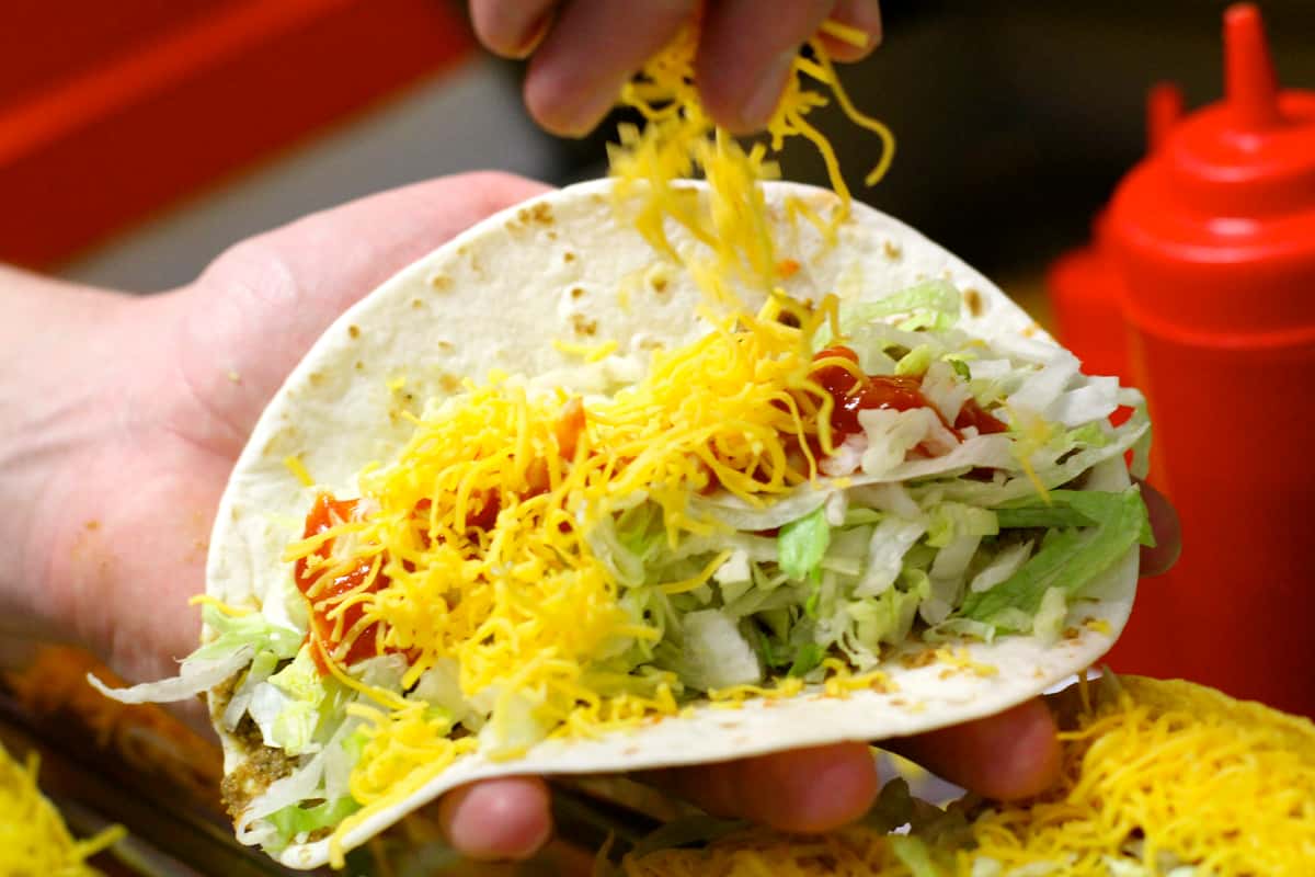 prepping tacos