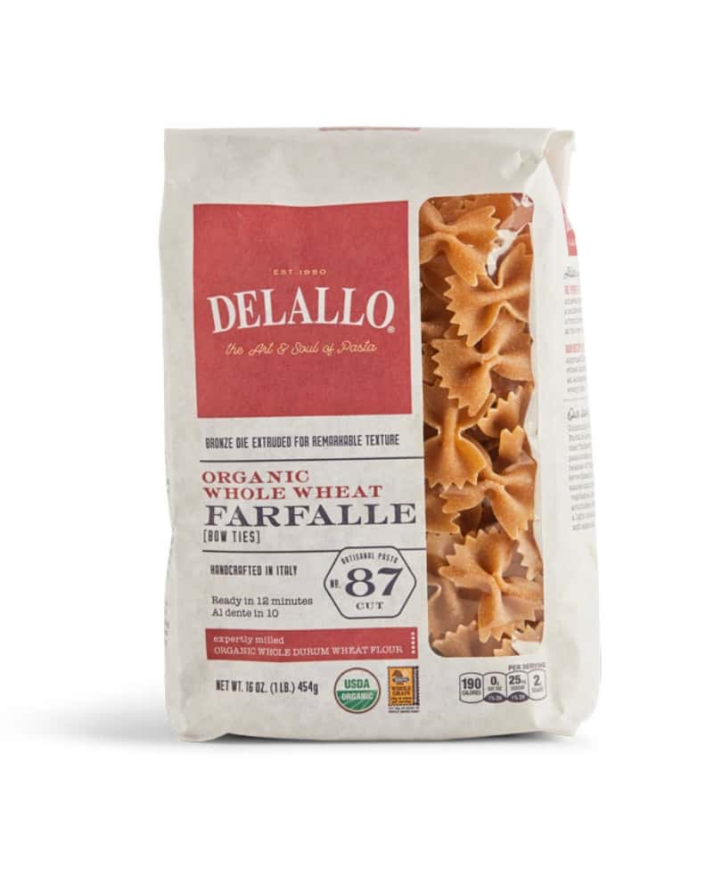 Delallo Organic Whole Wheat Farfalle
