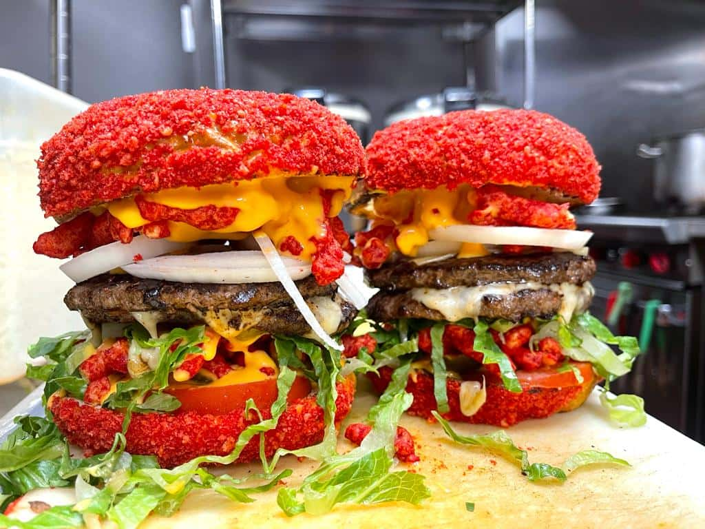 Hot Cheetos Burger Combo