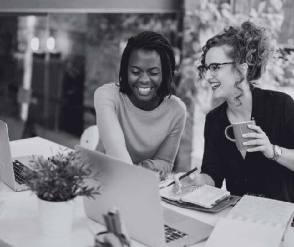Two women in an office