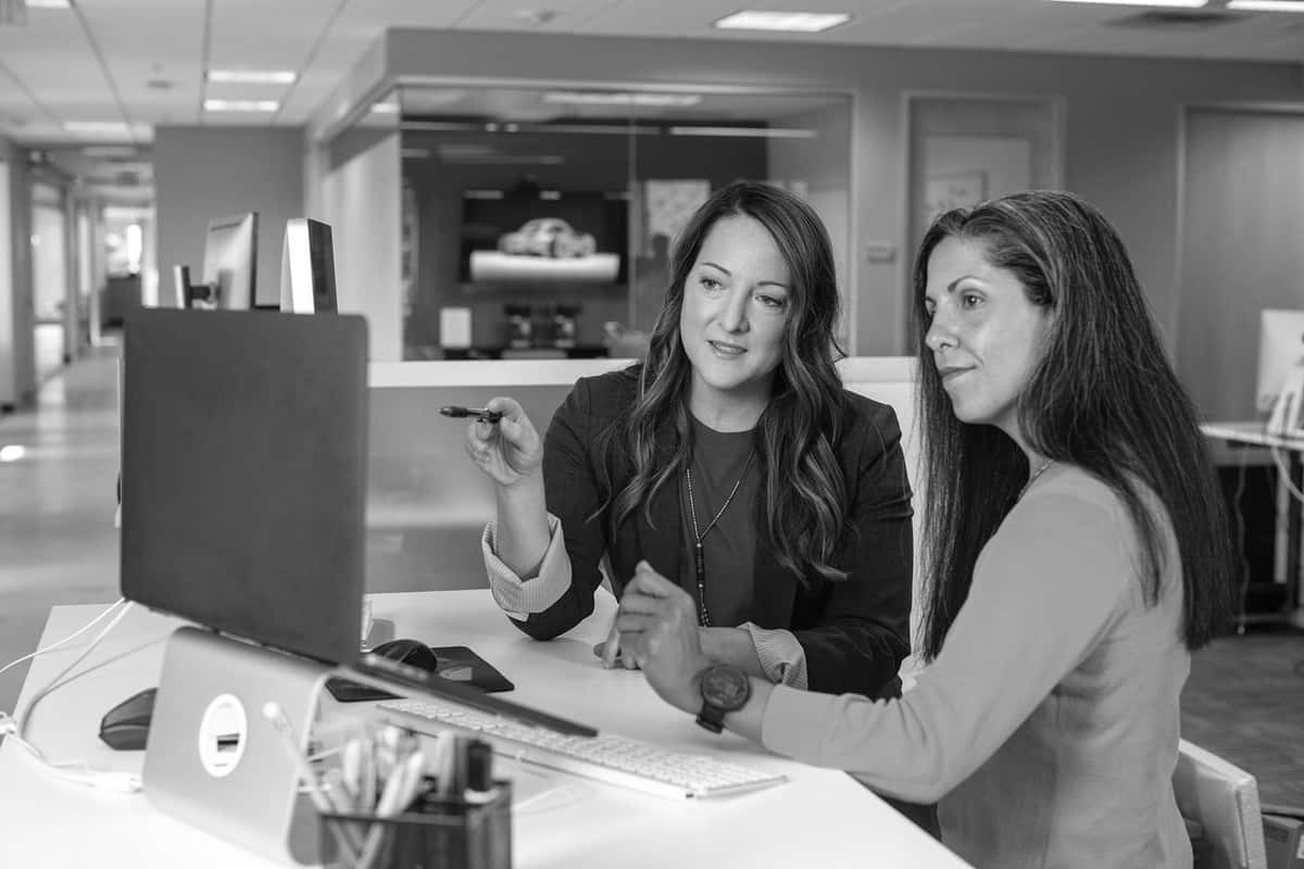 Business professionals working together