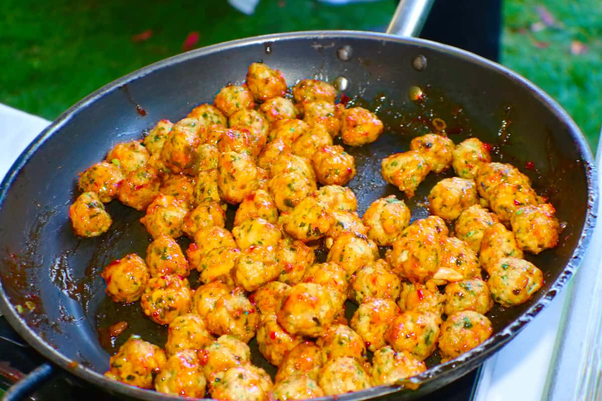 Mini Asian Chicken Meatballs