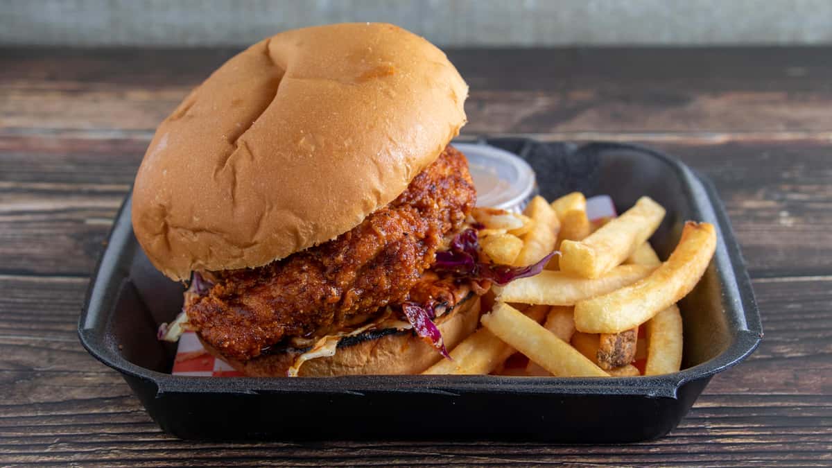 Rancho's Nashville Hot Chicken Sandwich