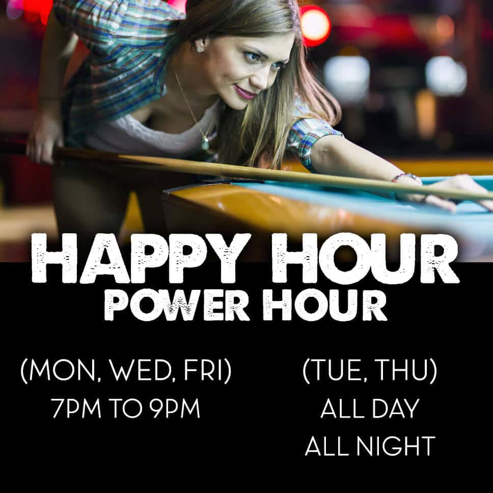 Happy Hour Power Hour infographic