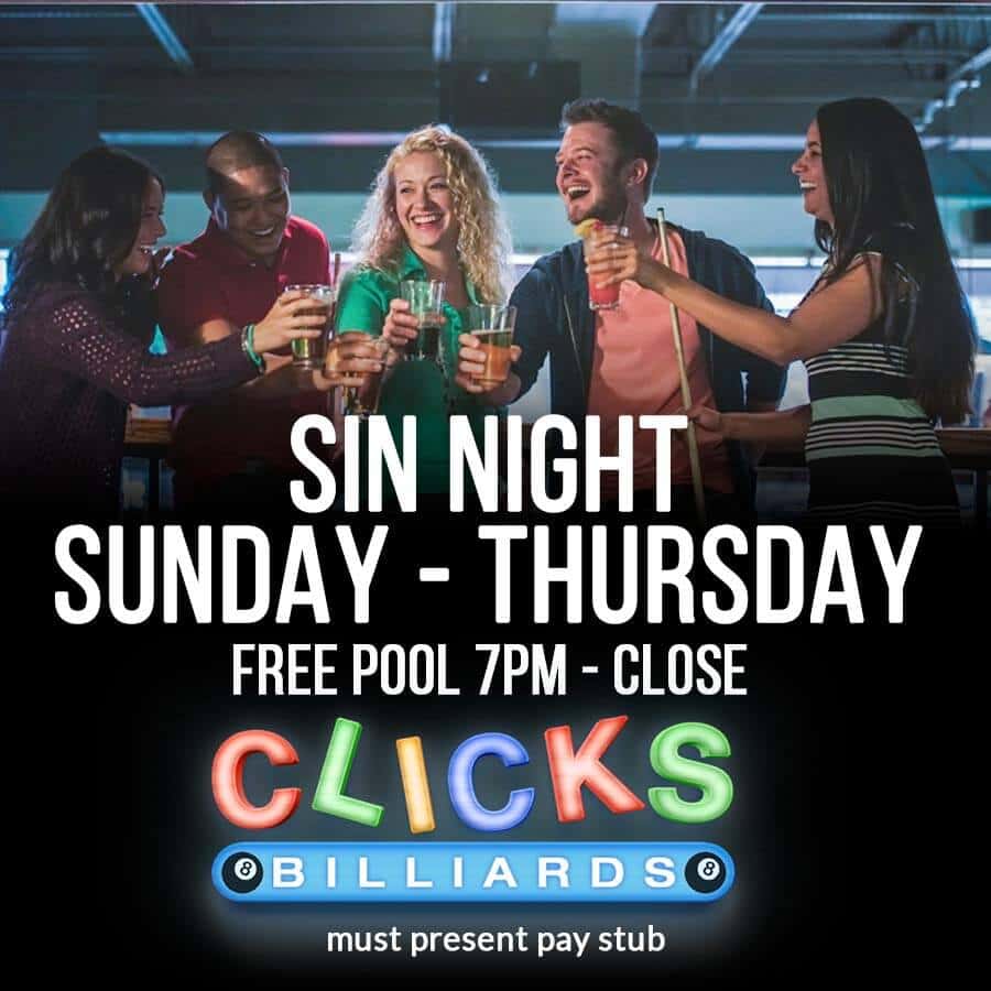 Baton Rouge Pool CLICKS Billiards Billiards, Games, Sports, Bar & Grill