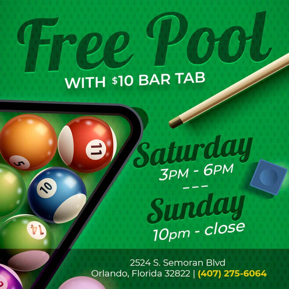 Free Pool with League Memberships
