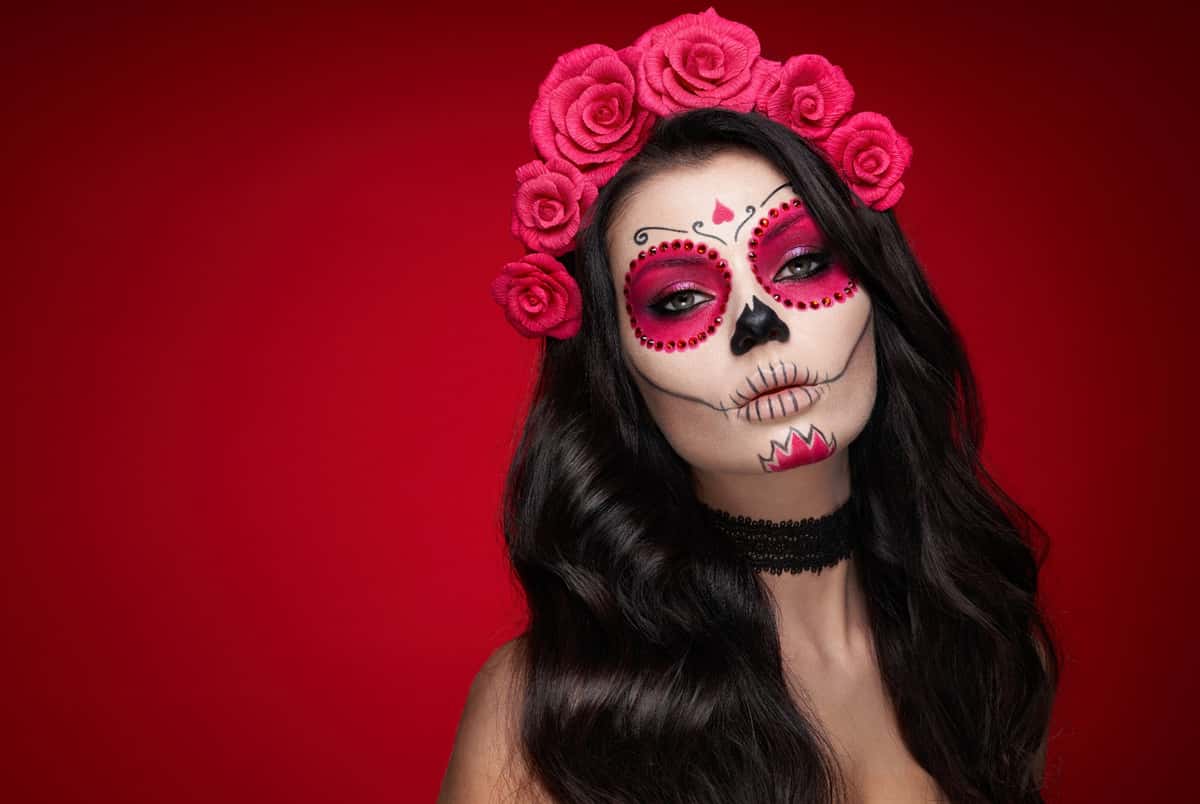 day of dead skull makeup