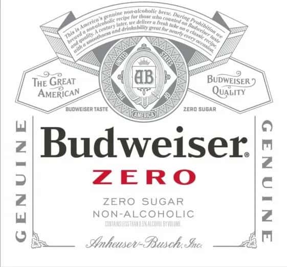Bud Zero NA (non-alcoholic), bottle