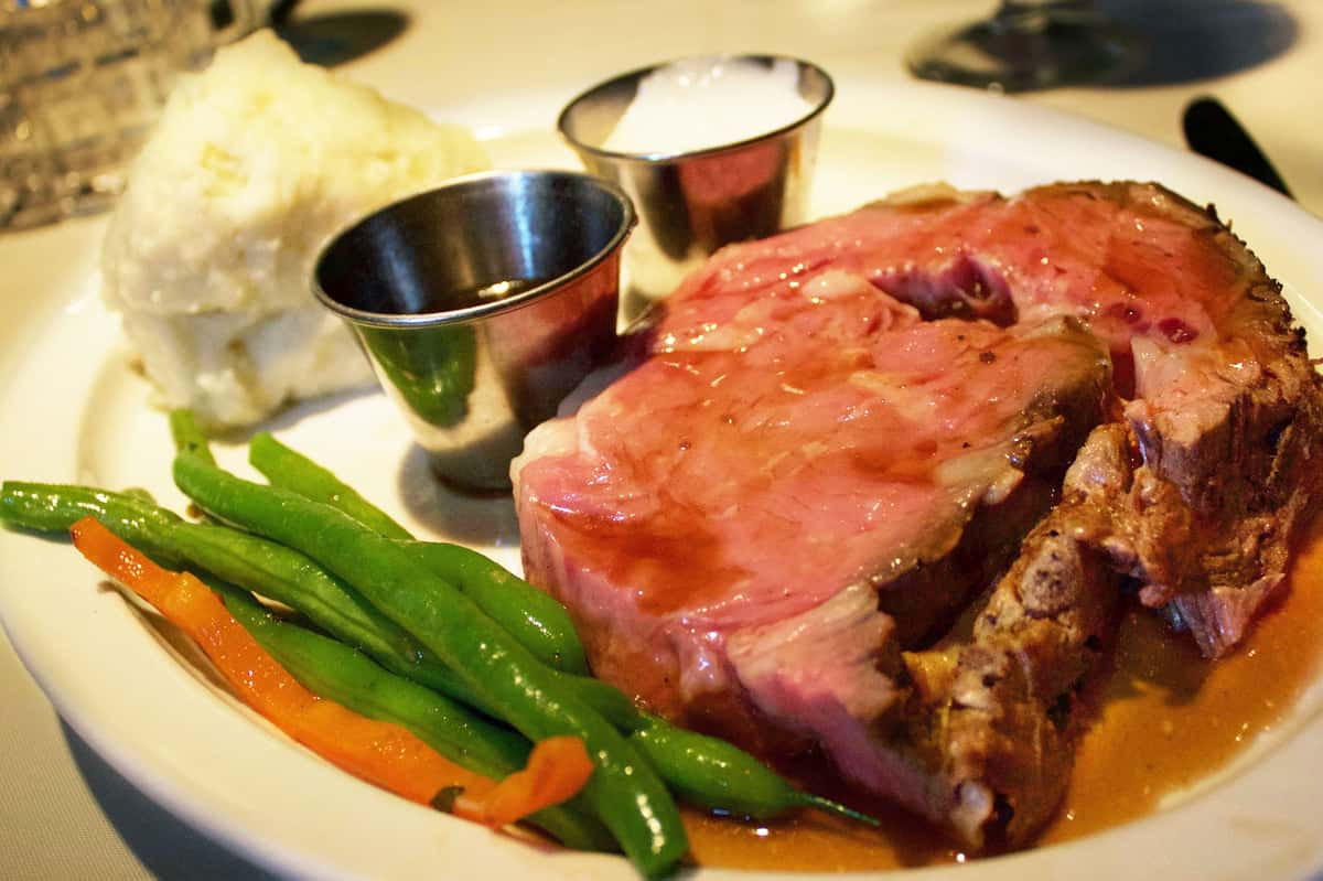 Prime Rib Dinner Cedar Creek Inn Restaurant In Brea Ca