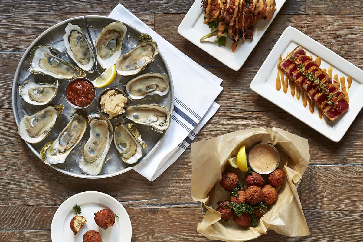 oysters and hushpuppies