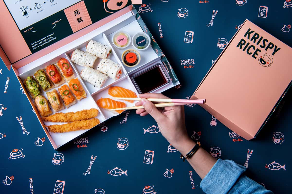Krispy Rice delivery box