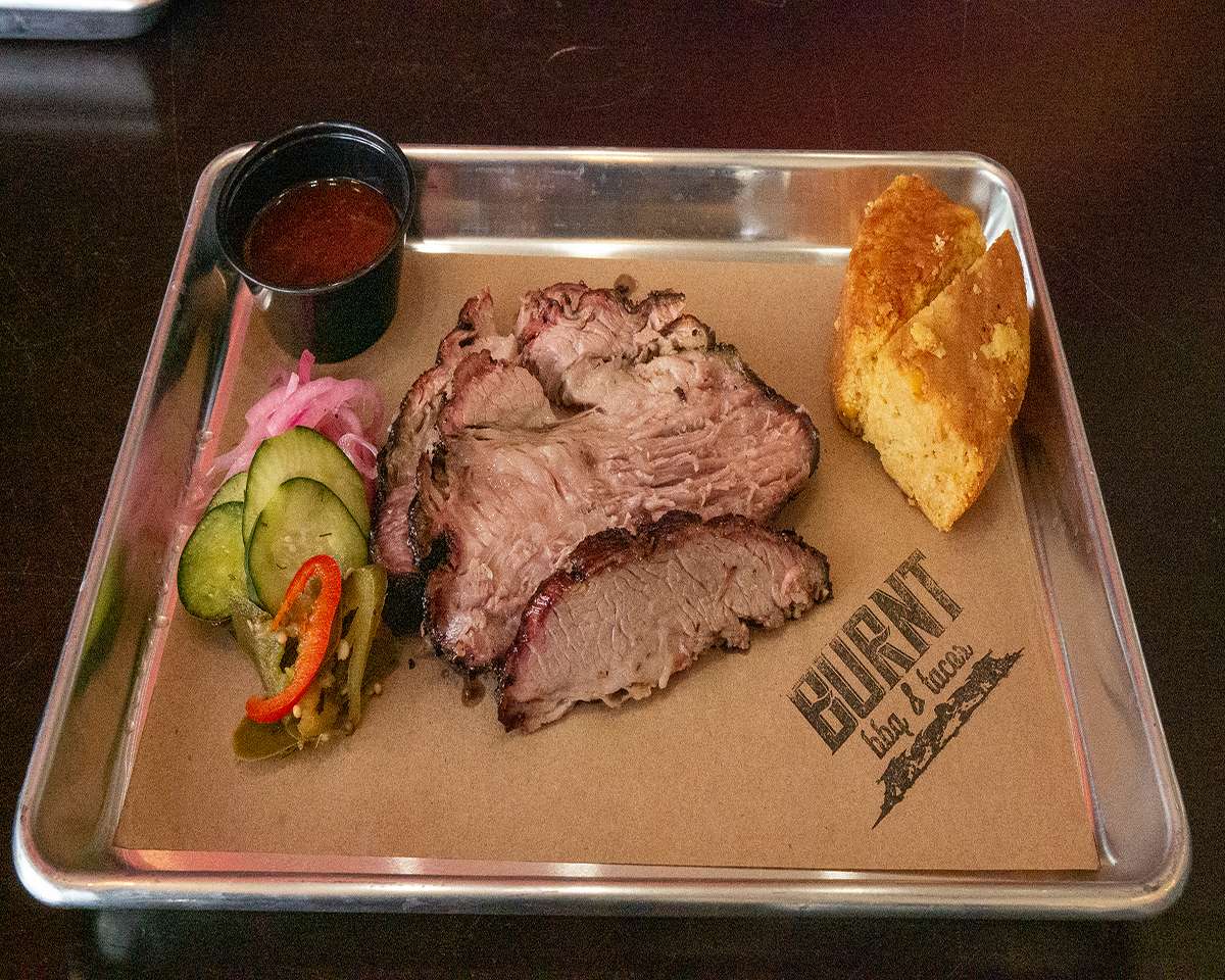 Coffee Grind Smoked Brisket Burnt BBQ & Tacos Dock LocalSeafood