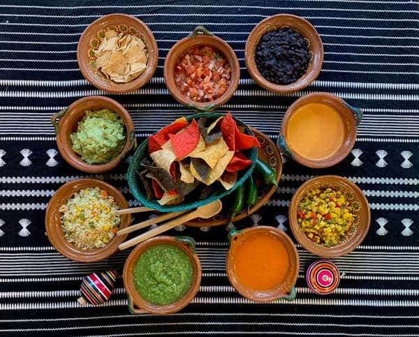 Variety of Chips and Dips