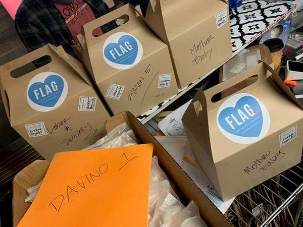 FLAG -over 1,200 meals delivered to Hospitals