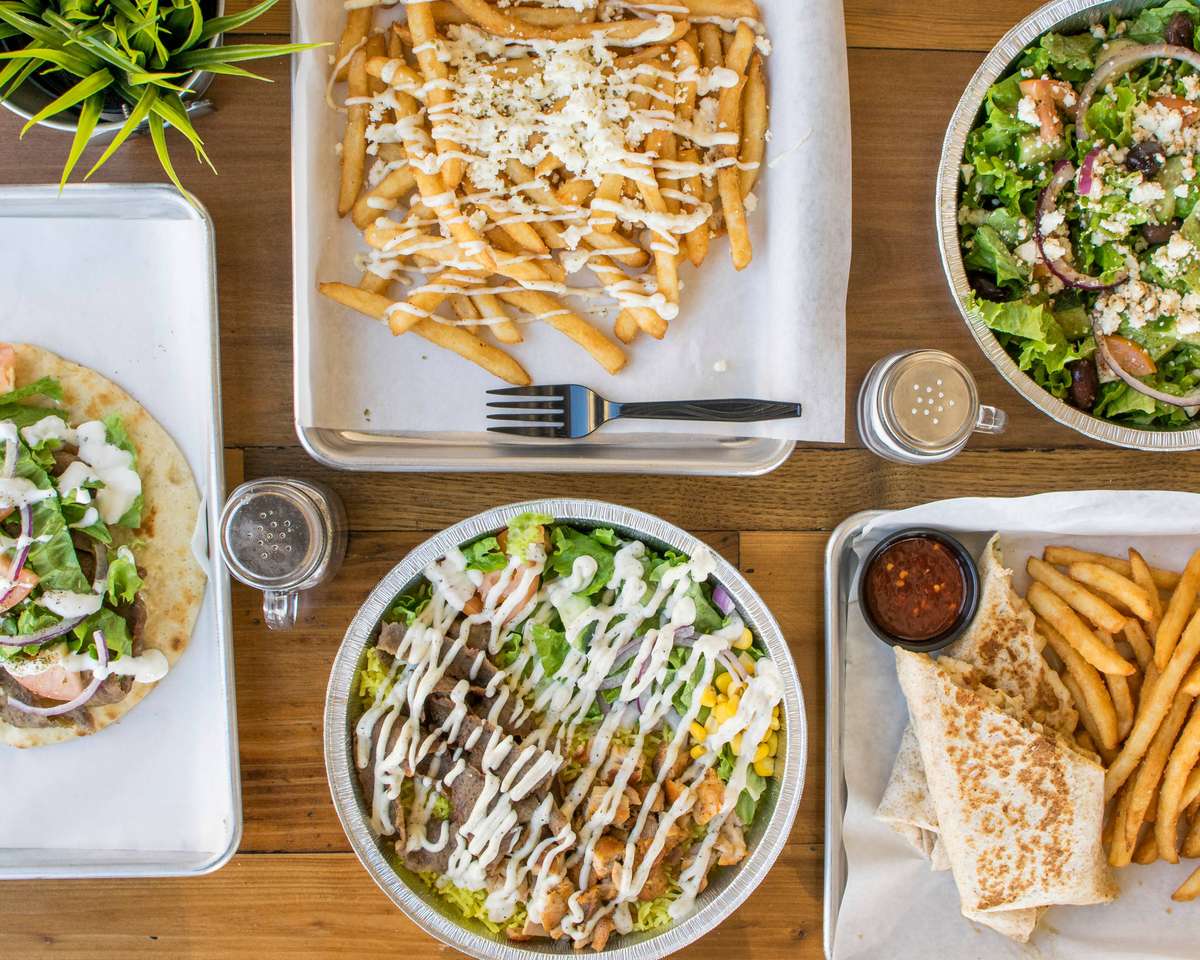 Gyro bowls and fries