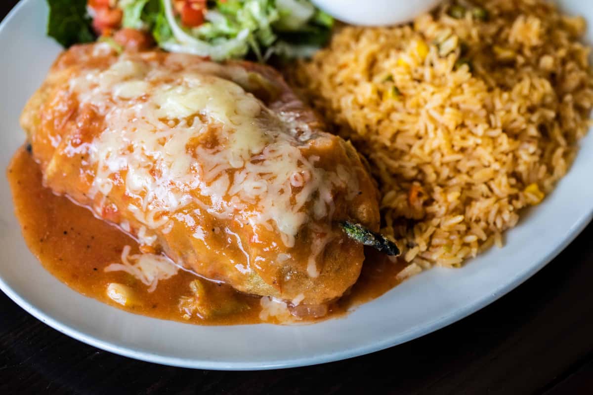 Cheese Relleno Main Menu Dos Salsas TexMex