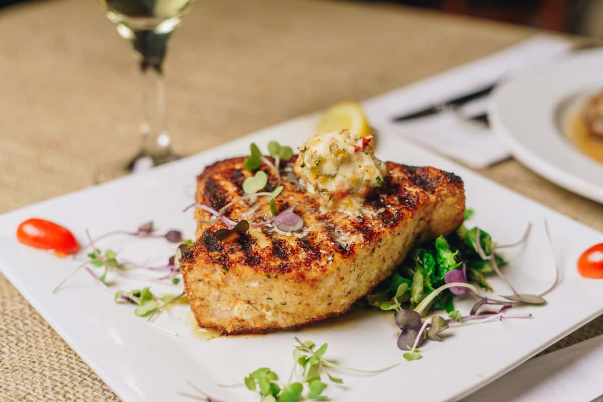 Grilled Native Swordfish Dinner Menu The Quarterdeck Seafood