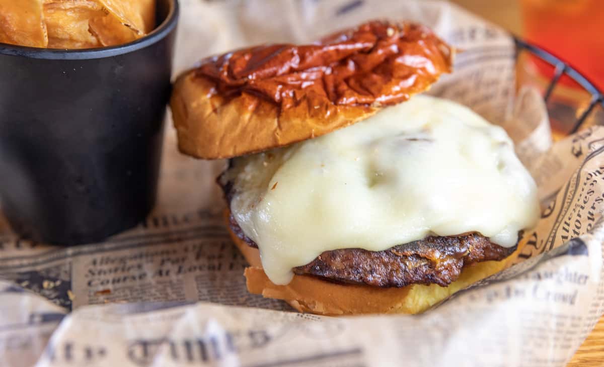Mushroom and Swiss Burger