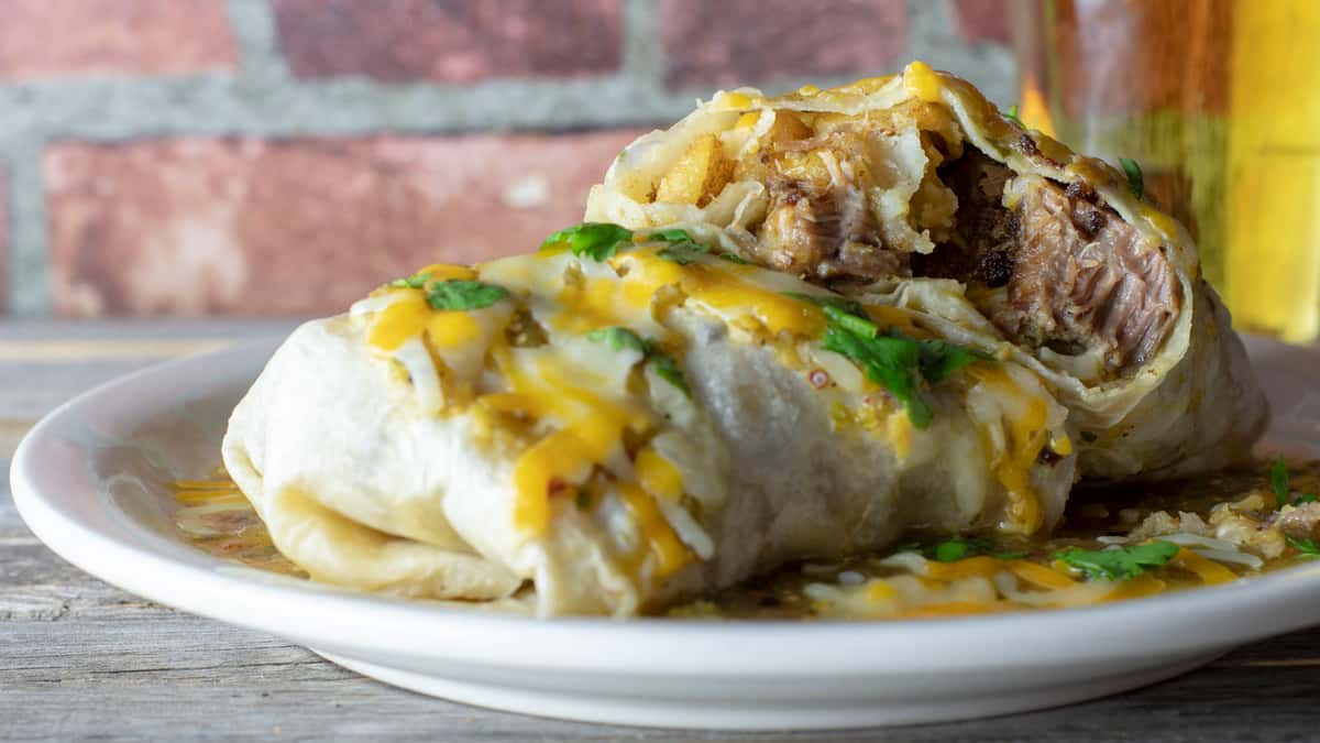 Sunday Monster Pork Wet Burrito - Main - Events Sports Grill - Sports Bar In Riverside Ca
