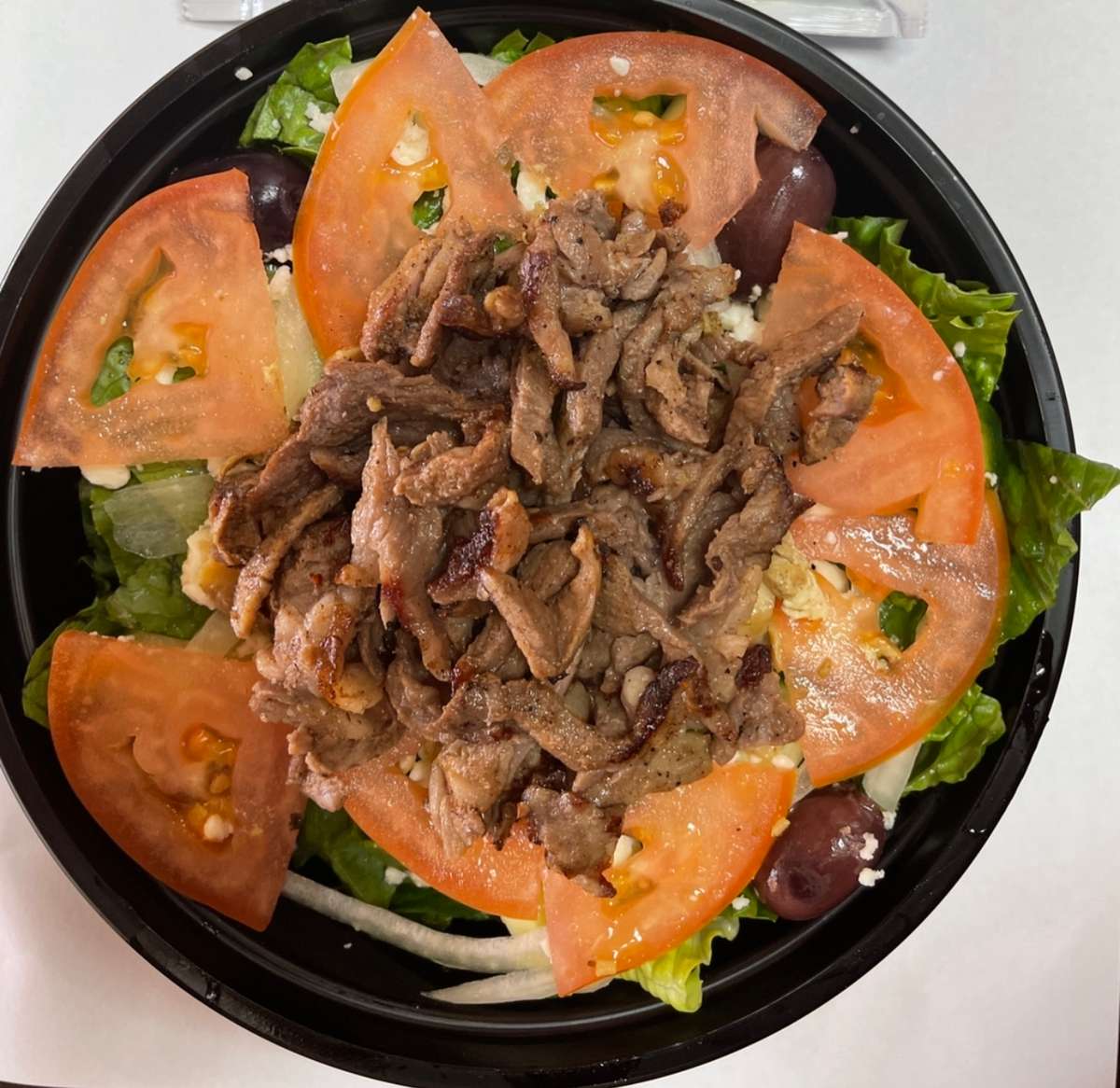 Beef Shawarma Greek Salad