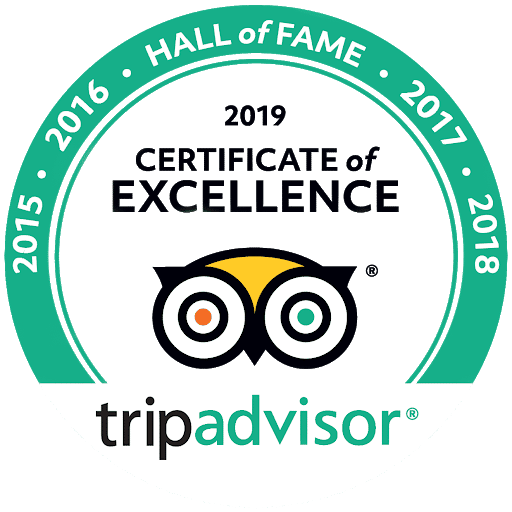Trip Advisor Certificate of Excellence Hall of Fame