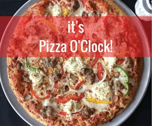 It's Pizza O'Clock