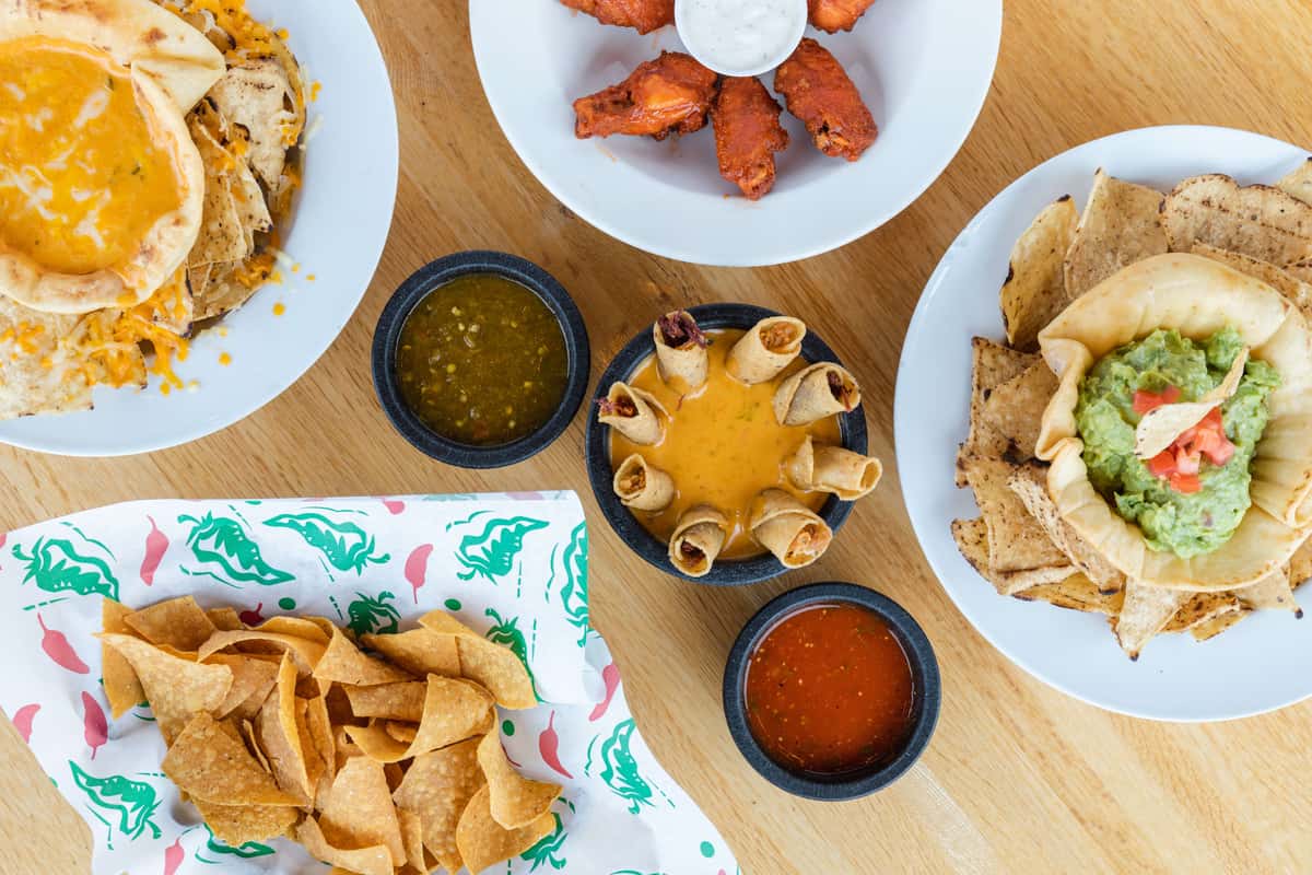 group shot of food